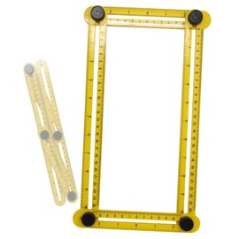 VViViD Heavy-Duty Adjustable Ruler (Multi-Angle 4 Holder Yellow Plastic)