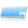 Free wolf M87 V2 87 Keys Membrane Gaming Wireless Keyboard,80%