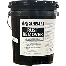 Gempler's Rust Remover 5 Gallon Non-toxic pH-neutral Formula – Ultra Strong and Effective Rust Removal Solution with Added Rust Inhibitor - Works on Heavily Pitted Metals – Eco-Friendly