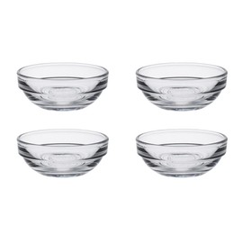Duralex 6 cm LYS Stacking Bowl, Pack of 4, Transparent