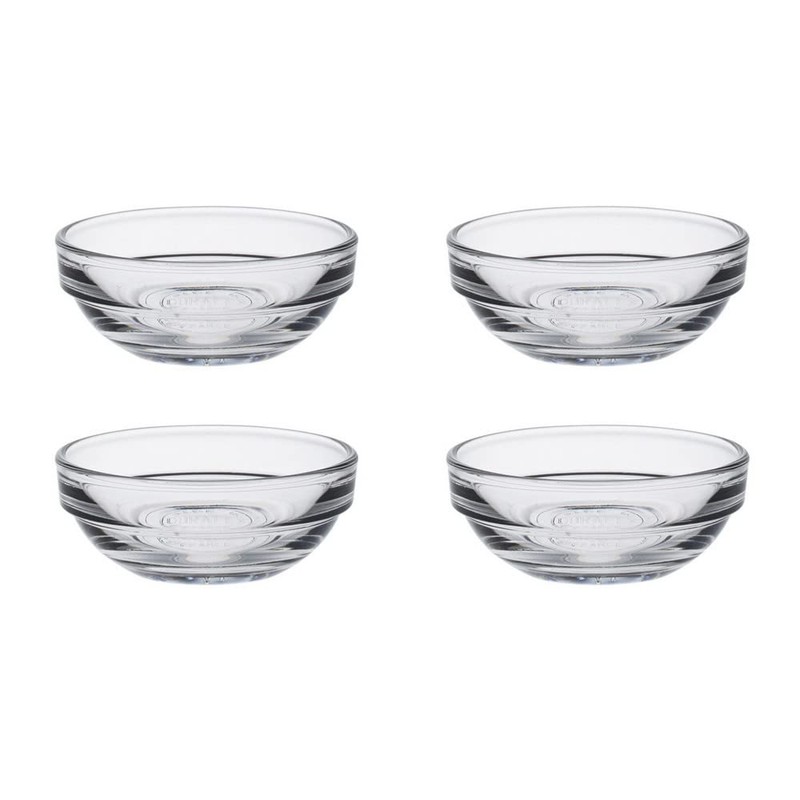 Duralex 6 cm LYS Stacking Bowl, Pack of 4, Transparent