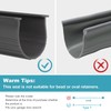 3" Garage Door Bottom Seal Weatherstrip in Grey - 1/4"