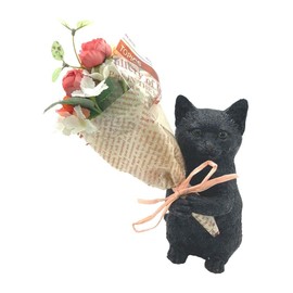 Maruwa Trading CT Mignon Bouquet Cat Black Cat 420867308 Approx. 3.4 x 4.2 x 5.9 inches (8.7 x 10.7 x 15 cm)