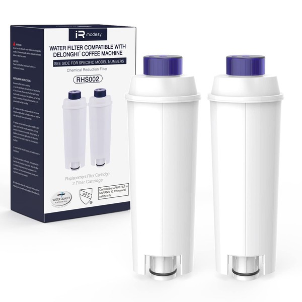 iRhodesy Water Filter Compatible with Delonghi DLSC002, Filters Replacement Compatible