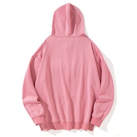 Wrenpies Cute Cat Graphic Zip Up Hoodies for Teen Girls Women Kawaii Aesthetic Lightweight Hooded Sweatshirts Jackets Tops (Pink,L,Large)