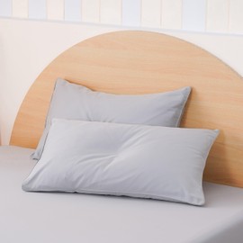 Sheet Story Bamboo Pillow Cases 2 Pack 50x90cm King Size - 400 Thread Count, Soft and Cooling, Grey Pillowcases 2 pack Hypoallergenic Pillow Covers - Extra Deep Inner Flap Super King Size Pillow cases