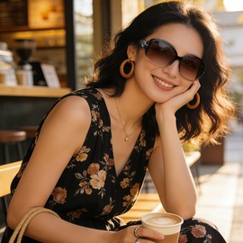 Joopin Folding Sunglasses for Women, Polarized, UV Cut, For Driving, Sports, Stylish