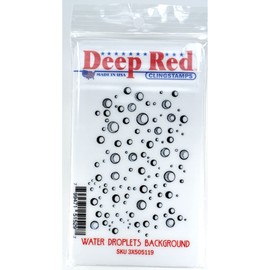 Deep Red Stamps Water Droplets Background Rubber Stamp (3x505119)