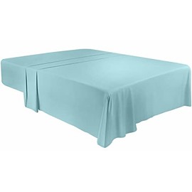 Utopia Bedding - Flat Sheet Double - Easy Care Soft Brushed Polyester - Microfiber Fabric - Wrinkle, Shrinkage, and Fade Resistant - Spa Blue