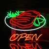 BNEMCEZH Beef Open Neon Sign LED Light Up Steak Signs