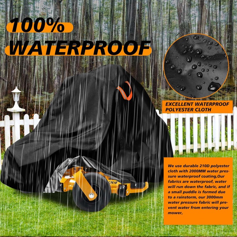 Zero-Turn Lawn Mower Covers,Waterproof Outdoor Riding Mower Cover,Fits up to