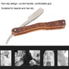 Men Manual Razor Redwood Handle Shaver Zinc Alloy Blade Straight