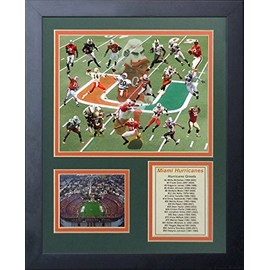 Legends Never Die Miami Hurricanes Greats Framed Photo Collage, 11 by 14-Inch