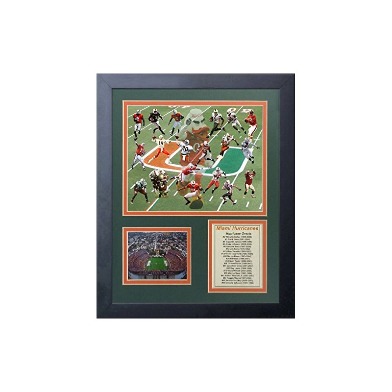 Legends Never Die Miami Hurricanes Greats Framed Photo Collage, 11