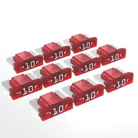 AUPROTEC Mini LP Car Fuses Blade Fuses 2A - 30A Selection: 10A Amp Red Pack of 10