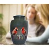 Rayan Decor Cardinal Birds Adult Cremation Urn for Human Ashes