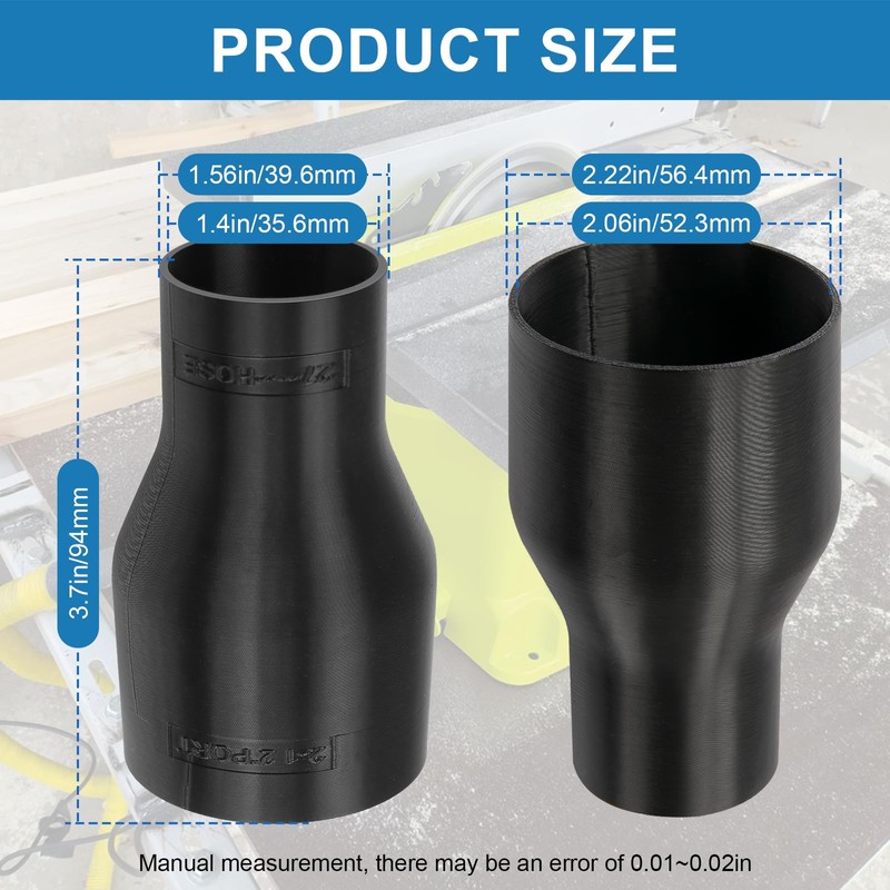 27mm Hose Adapter for 2-1/2" Dust Collection Ports Replacement for