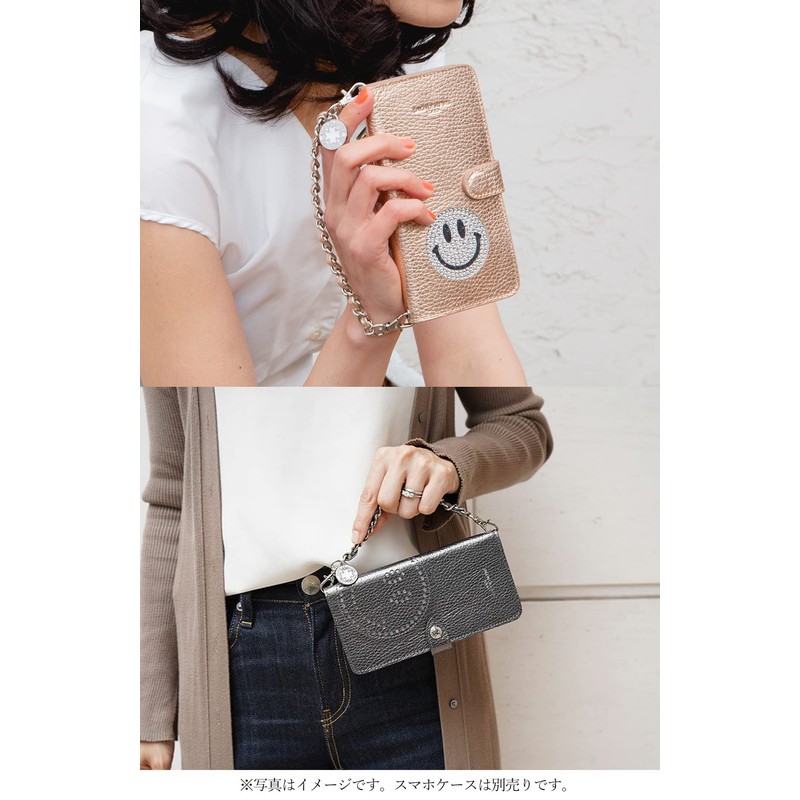 Salon de Alphard Smartphone Strap, Wrist Strap, Short Chain, Leather,