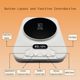 2025 Upgrade Sourdough Starter Warmer,Temperature Control Range 70°F-110°F, Accurate to 1°F, with Timer Switch Function(0-24 hours),Powered by USB. (White)