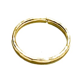 Nose Ring Hoop Seamless Piercing Textured Hammered Cartilage Earring 14K Gold Filled