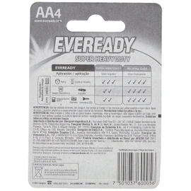 Eveready Pila Carbon Zinc Aa C/4 1.5v 1215-4, Pack of 1
