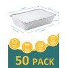 NEEBAKE 50 Pack 8x6 Disposable Aluminum Pans with Lids Aluminum-Foil-Pans-Tin-Foil-Baking-Pans-Tin-Trays-Food-To-Go-Containers-for-Meal-Prep-Cooking-Roasting-Heating-Takeout