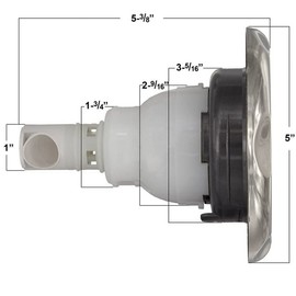 Hot Tub Compatible with Sundance Spas Jet Internal: 500S Directional Jet Face with Stainless Escutcheon HTCPSD6541-652/6541-652