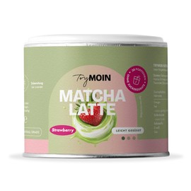 TryMOIN - Strawberry Matcha - Ceremonial Grade Matcha Powder from Japan, for Iced Matcha Latte with Strawberry Flavour, with Real Strawberries, Date & Stevia - 20 Servings