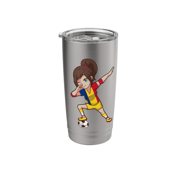Soccer Fan Romania Romanian Flag Stainless Steel Insulated Tumbler