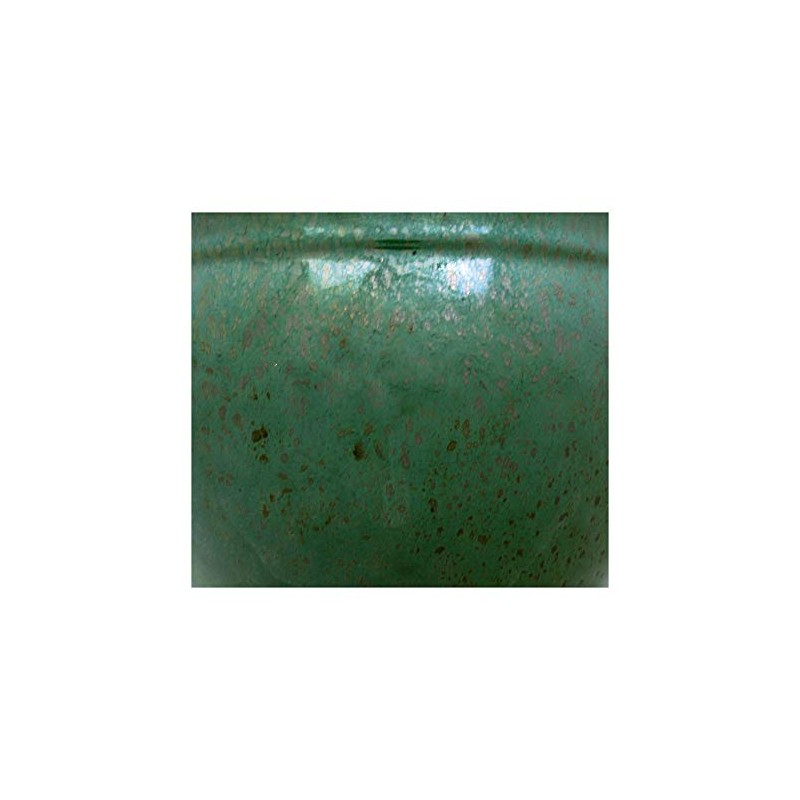 8" Jade Green Ceramic Self Watering Planter with 6" Opening