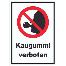 HB-Druck Sign Bubblegum Prohibited A5 (148 x 210 mm)
