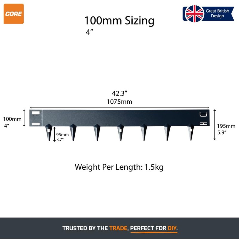 CORE EDGE Lawn Edging | Flexible Decorative Steel Garden Lawn