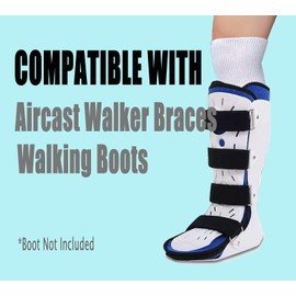 CIRZUEX 2 Pairs Replacement Sock for Air cast Walking Boot Walker Brace - Air Cam Walkers Fracture Boot Orthopedics Socks Cast Boot Sock 2 Pairs