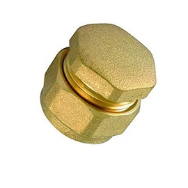 TOOLSTAR Compression Stop End 23mm Compression Fitting Brass Stop End Brass Compression Fittings Connect to Ø15mm Brass Pipe