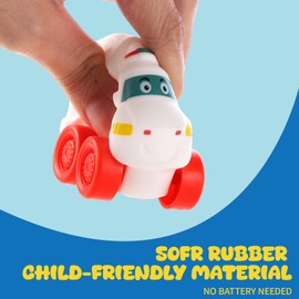 lerrbo Soft Rubber Car Toy for 1 Year Old Boys with Play Mat (Storage Bag)