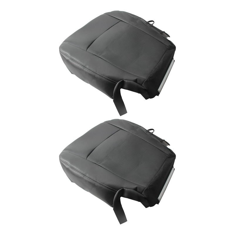 AUTOKAY Driver & Passenger Bottom Perforated Leather Seat Cover for