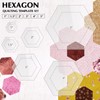 Weewooday 6 Pieces Hexagon Quilting Templates 1 Inch, 1.5 Inch,