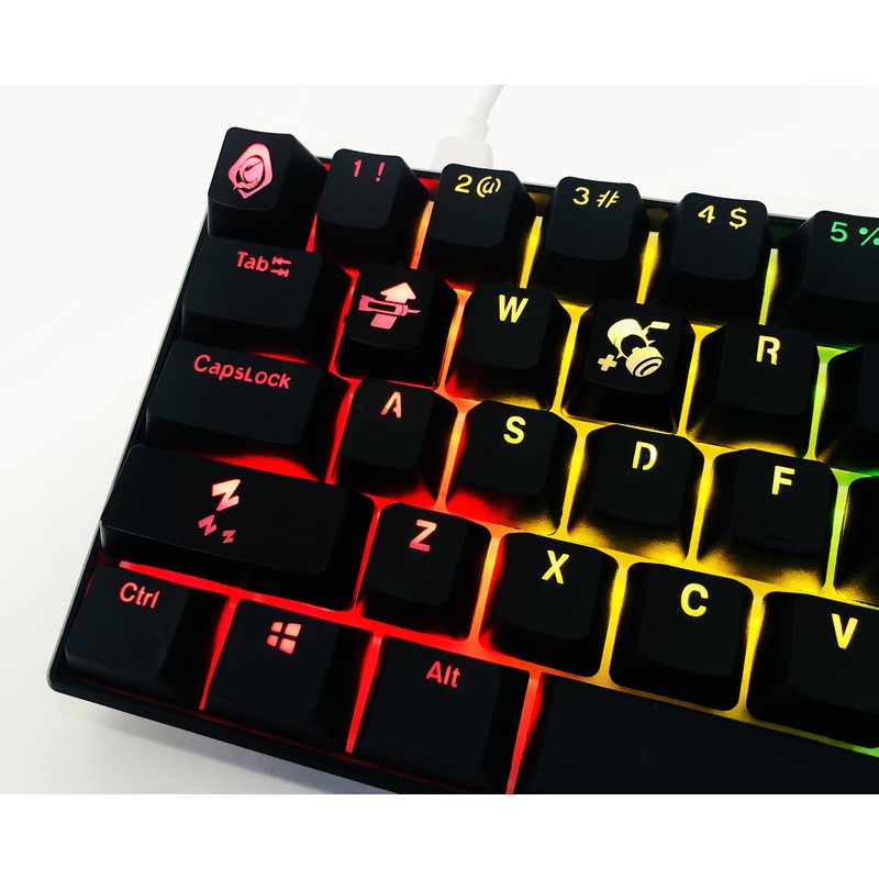 IYTYIR Overwatch Backlit Hero Keycap Set Gaming Keyset Key Cap