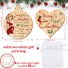 2 Pieces Bumps First Christmas Heart Decoration Wooden Christmas Tree