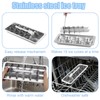 Stainless Steel Ice Cube Trays with Detachable Handle, 18-Slot Metal