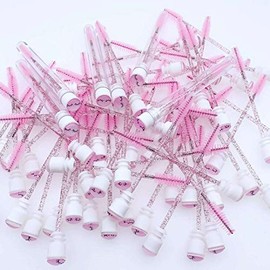 20 unidades de cepillos desechables para máscara de pestañas, con forma de diamante, para maquillaje, varita en tubo sanitario