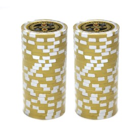 Brybelly Holo Inlay Poker Chips Heavyweight 14-Gram Clay Composite - Pack of 50 ($1000 Yellow)