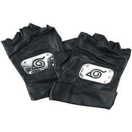 Kraja Ninja Set Gloves Kakashi + Bandana Headgear Lightweight Headband, Konoha with Crest Naru Kakashi Konohagakure, Cosplay Akessorium Kakashi (Gloves Kakashi Set Bandana)
