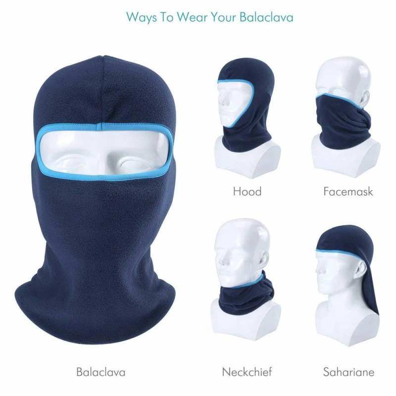 Unbranded Winter Windproof Fleece Ski Full Face Mask Neck Warm