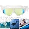 Adult Large Frame Waterproof Antifog Swimming Goggles Electroplate Plain Glass