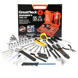 Great Neck MS125 125-Pc Marine Tool Set with Water-Resistant Boat Tool Box