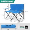 Joyfair Double Camping Beach Chair, Folding Camp Loveseat for Adults