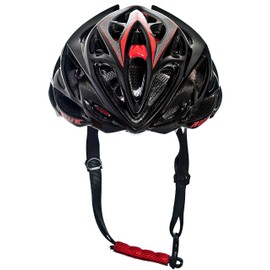 AWE® AWESpeed™ In Mould Adult E-Bike/Bike Road Racing Helmet 58-61cm Black/Red/Carbon *FREE 5 YEAR CRASH REPLACEMENT*