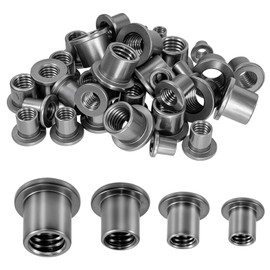 40pcs T-Shaped Weld Nuts, 4 Sizes 1/4"-20 5/16"-18 3/8"-16 1/2"-13