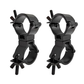 Stage Lighting Clamp 2 Inch Dual Truss Swivel Coupler Fit For 1.89-2inch OD Pipe Heavy Duty Aluminum Alloy 220 LBs For Par Light Spot Light 2Pack Black